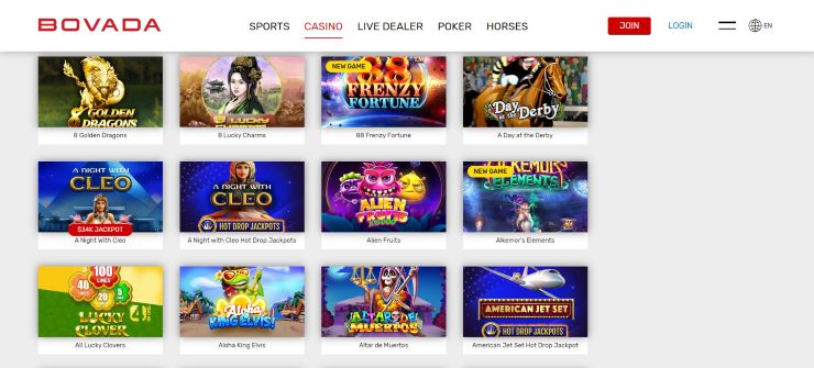 craps online casinos Bovada Casino