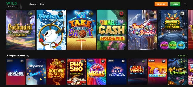 offshore gambling partners Wild Casino list of games
