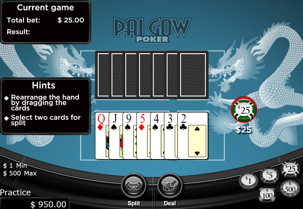 play pai gow poker deal