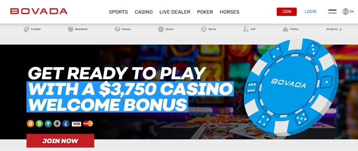 offshore casinos Bovada homepage