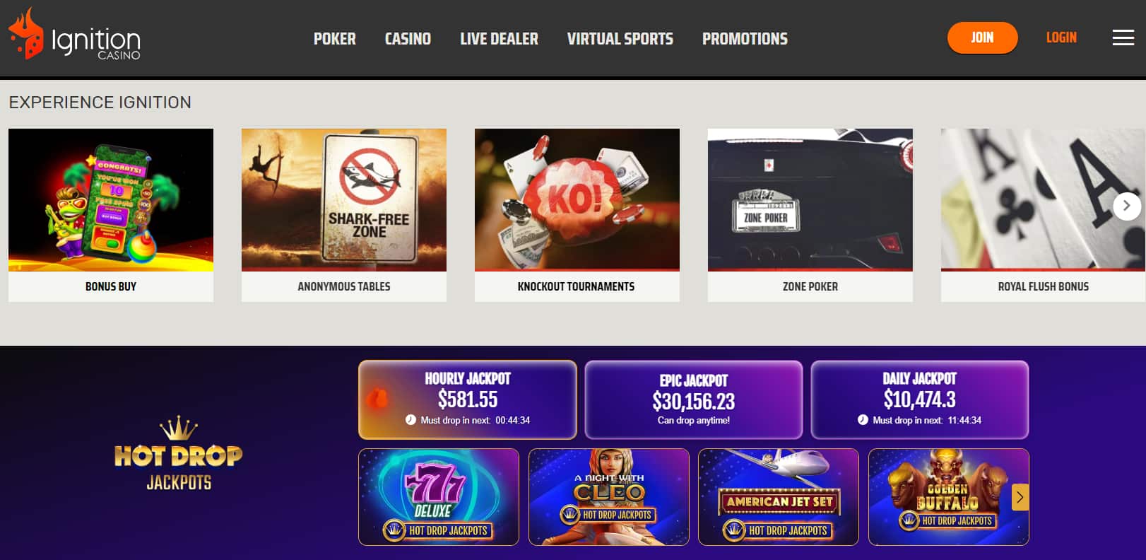 offshore gambling partners ignition casino site hot drop jackpots