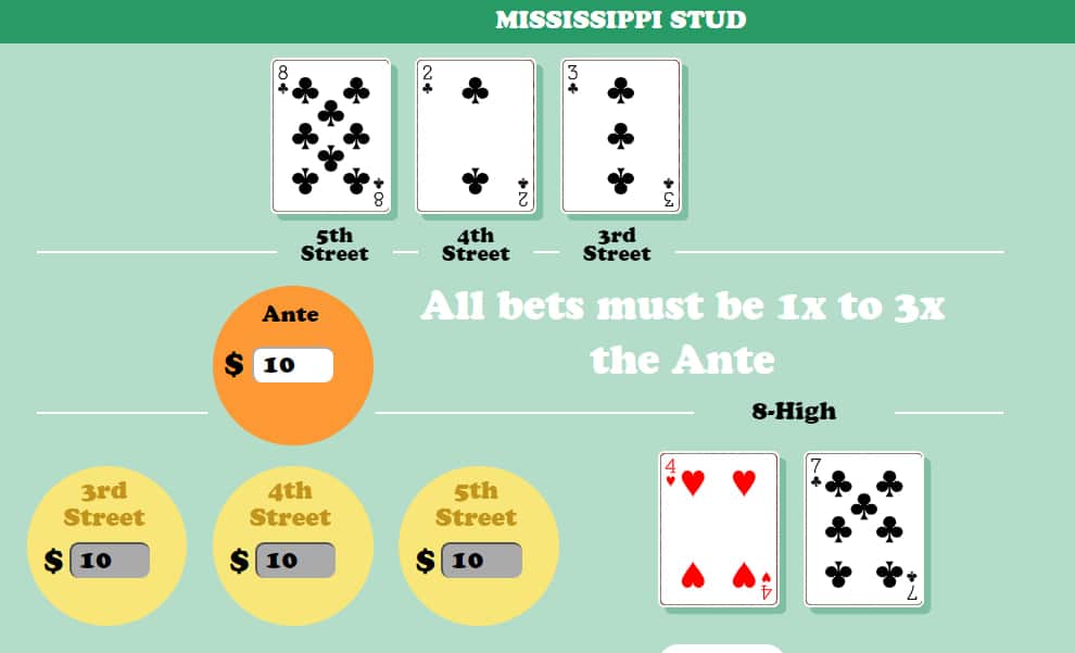 learn how to play mississippi stud poker fifth street