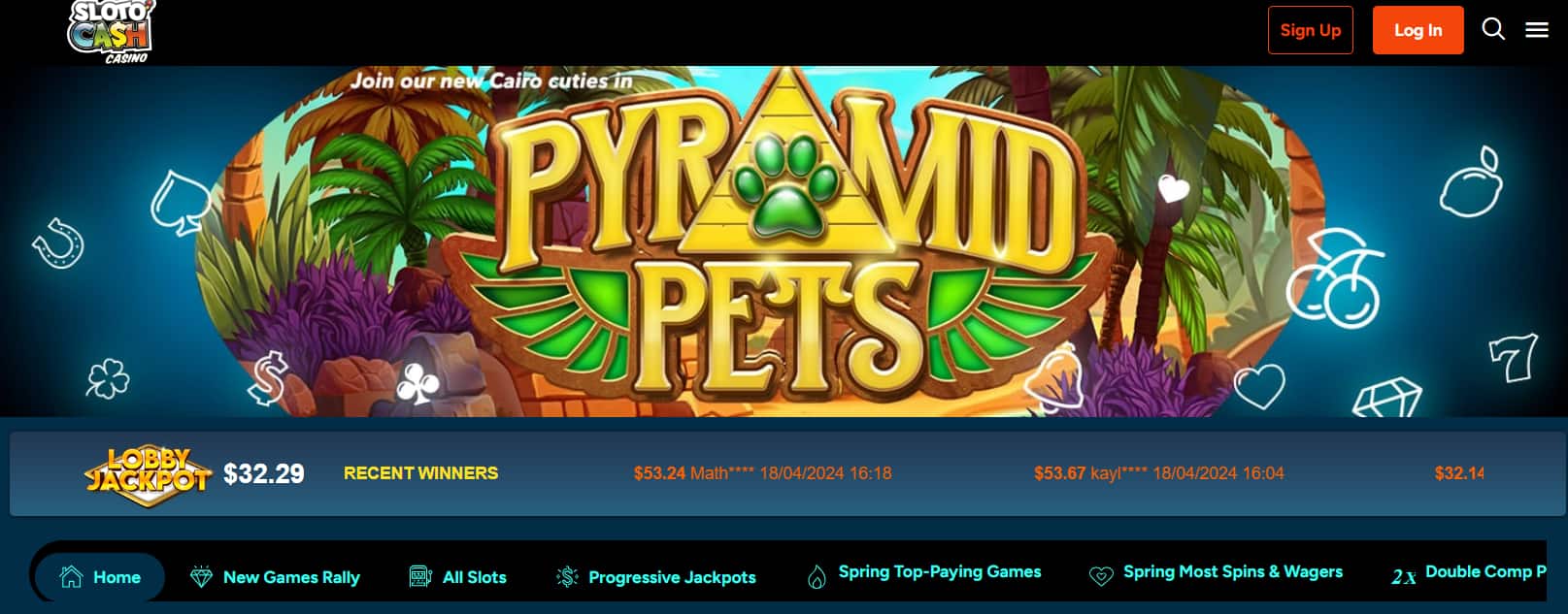 slotocash casino page list of games