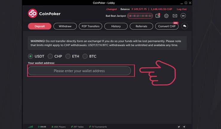 CoinPoker Deposit